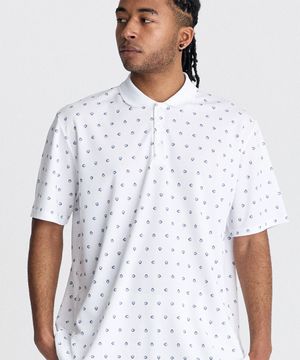 스컬 도트 폴로 셔츠 AM1229 WH