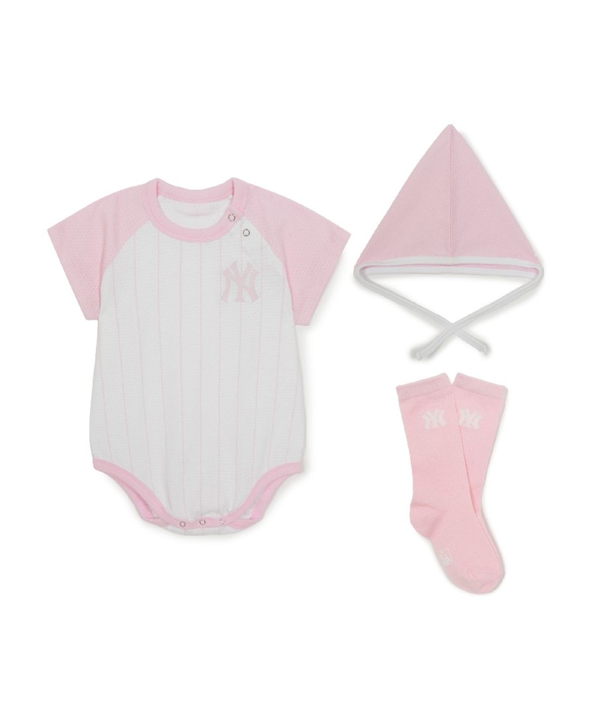 엠엘비 키즈(MLB KIDS) 베이비 반팔 바디수트 패키지 NY (L.Pink)