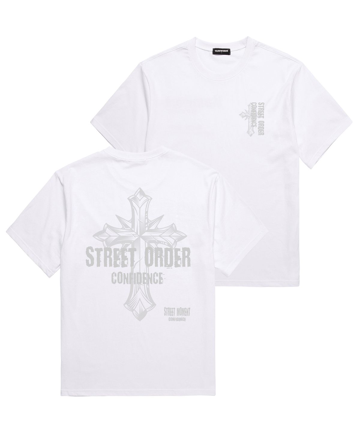 밴웍스(VANNWORKS) CROSS STREET 반팔티셔츠 (VS0227) 화이트