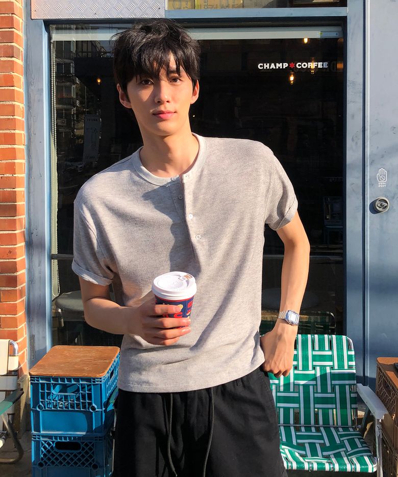 [헨리넥, 라운드] 세미 크롭 니트 반팔 티셔츠 (2 STLYE)