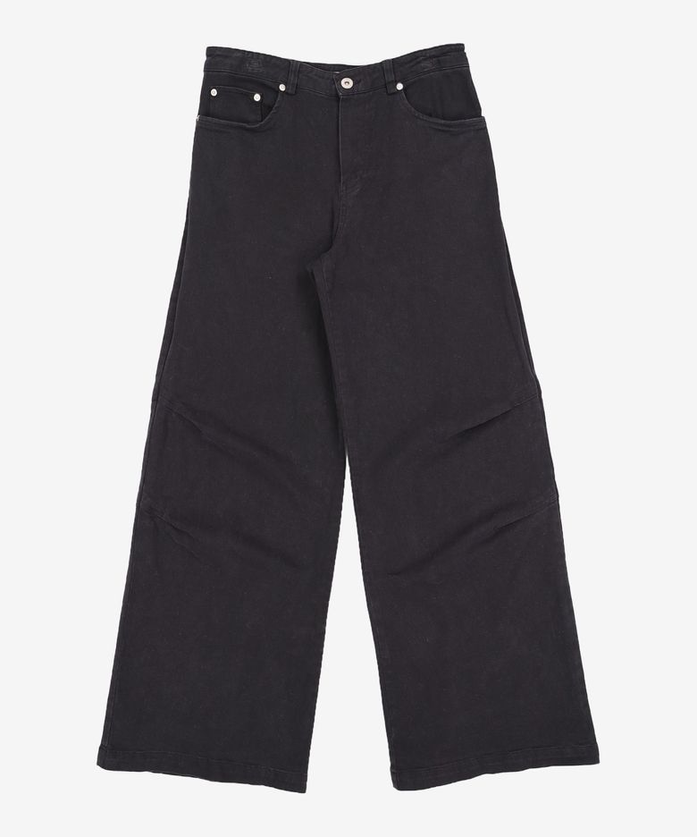 Pintuck wide pants BLACK 2