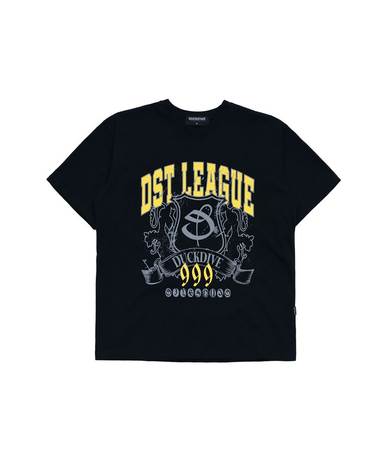 DST 리그 쉴드 로고 티셔츠 블랙