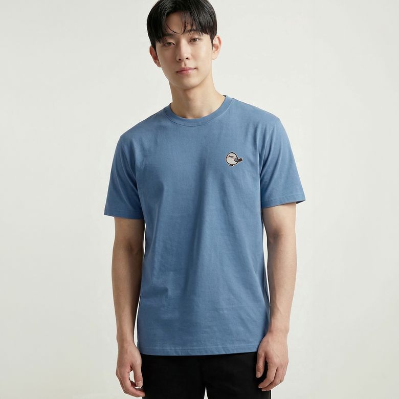 몽글새 자수 반팔티