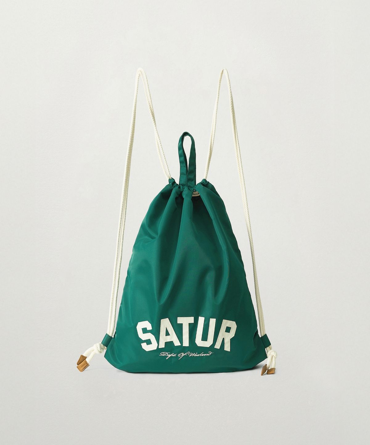 세터(SATUR) 나일론 드로우 스트링 백 그린