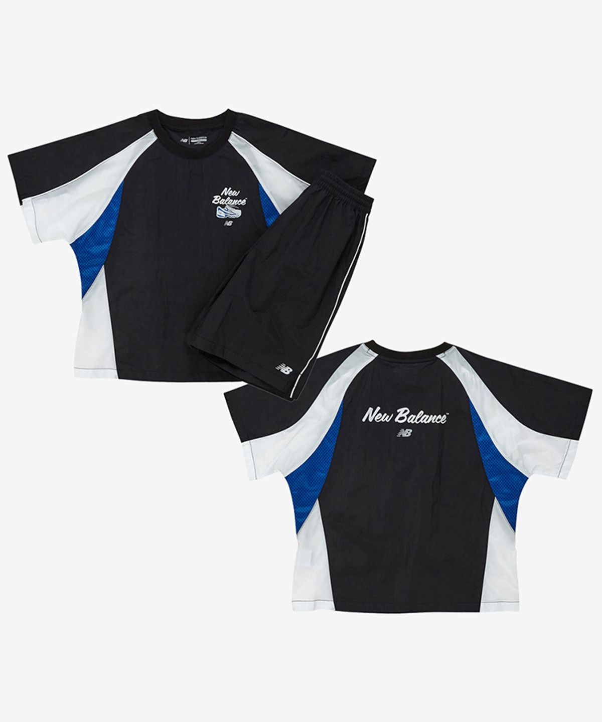뉴발란스 키즈(NEWBALANCEKIDS) NBSC_아동 메쉬 콤보 우븐 반팔 셋업 NK9YG2772U19