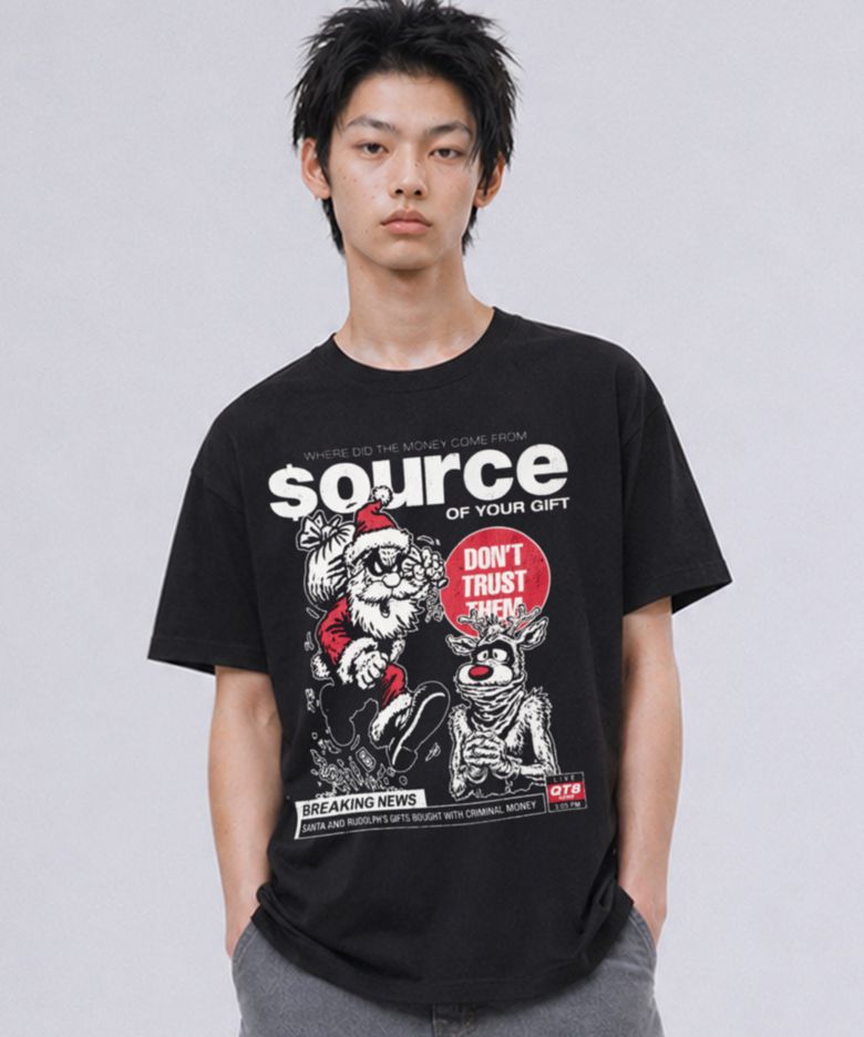 LB Santa Source Washed Tee (Black)
