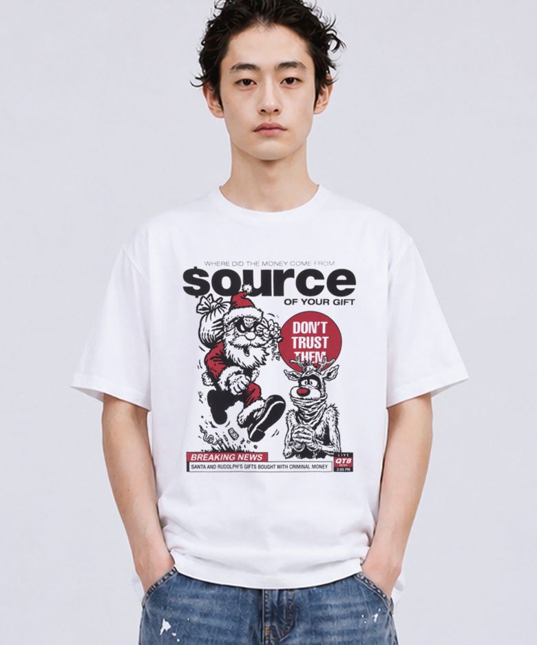 LB Santa Source Washed Tee (Ivory)