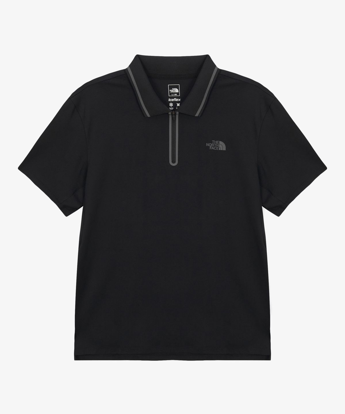 노스페이스(THE NORTH FACE) NT7PS12A 남성 아이스 플렉스 반팔 폴로 BLACK