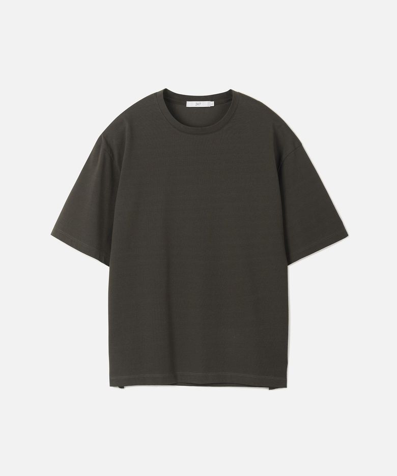 코튼 아스킨 블렌디드 크롭 티 BROWN