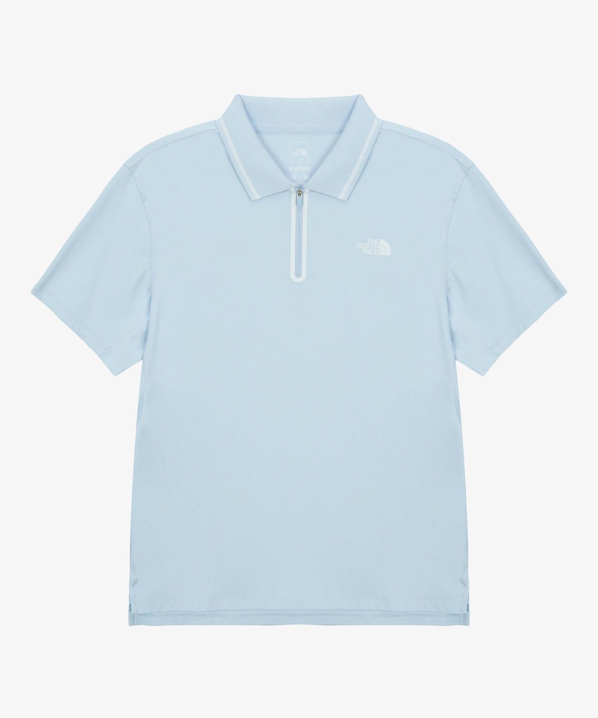노스페이스(THE NORTH FACE) NT7PS12C 남성 아이스 플렉스 반팔 폴로 LIGHT BLUE