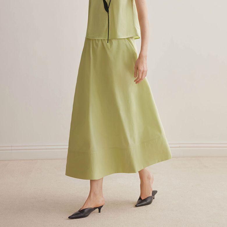 YY_Contrast flower skirt