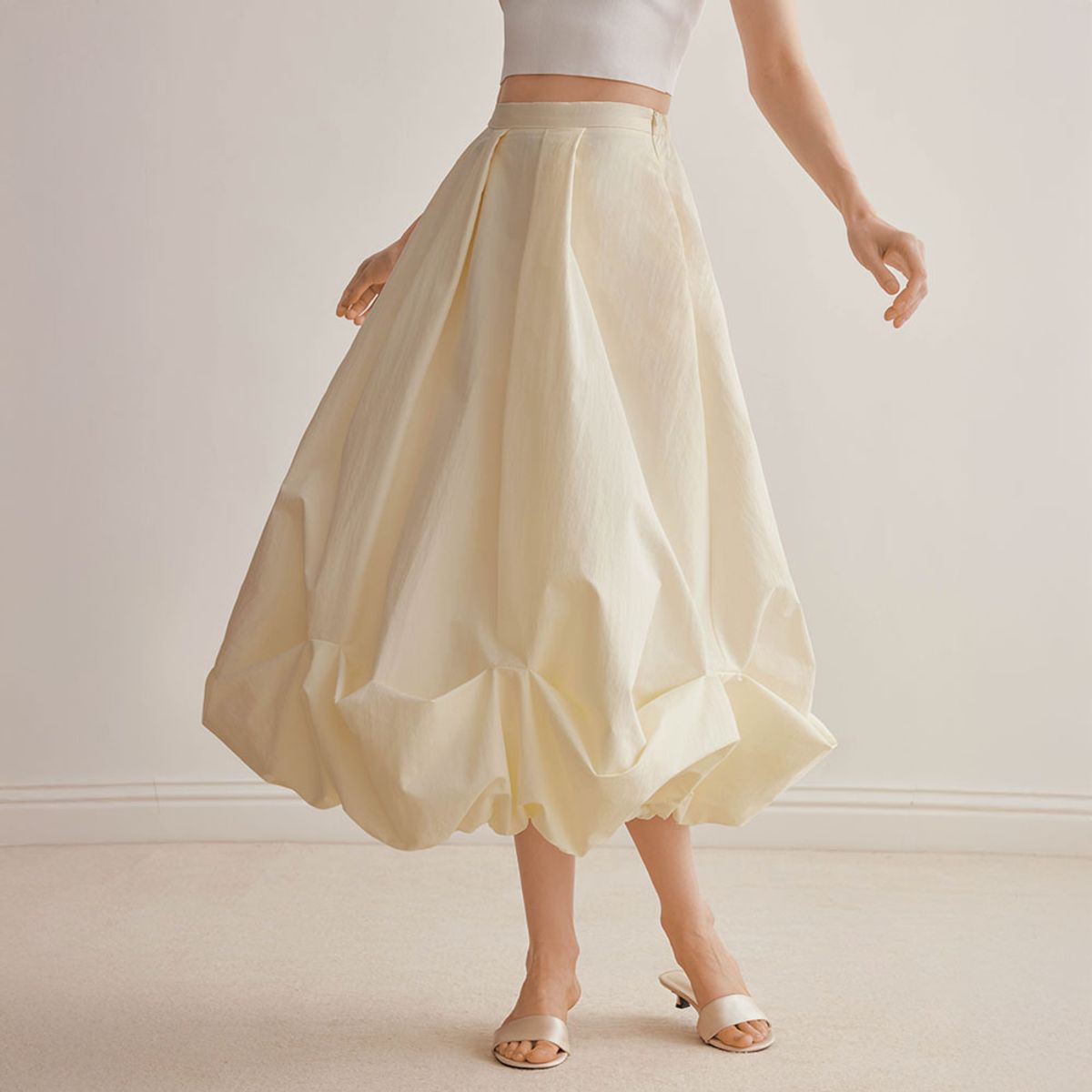 와이와이아이엠(YYIAM) YY_Flower bud skirt