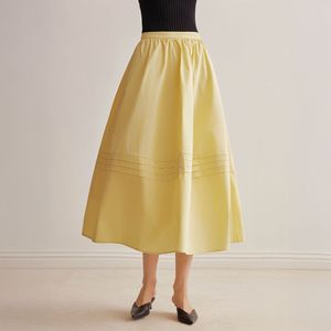 YY_Pleated a-line skirt_2color