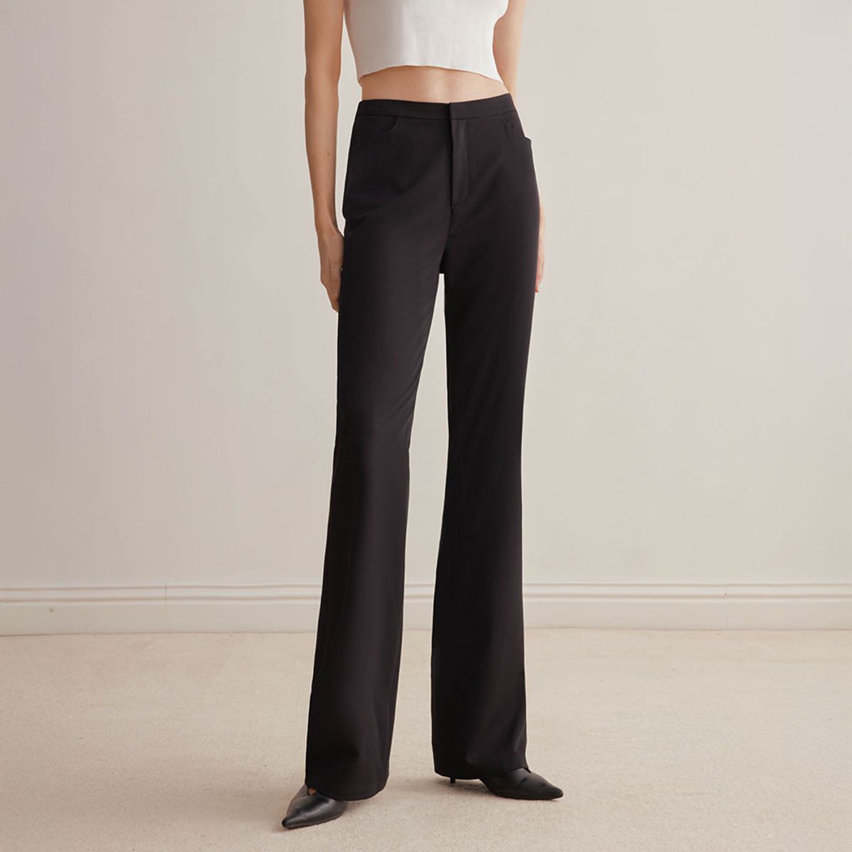 와이와이아이엠(YYIAM) YY_Black bootcut suit pants