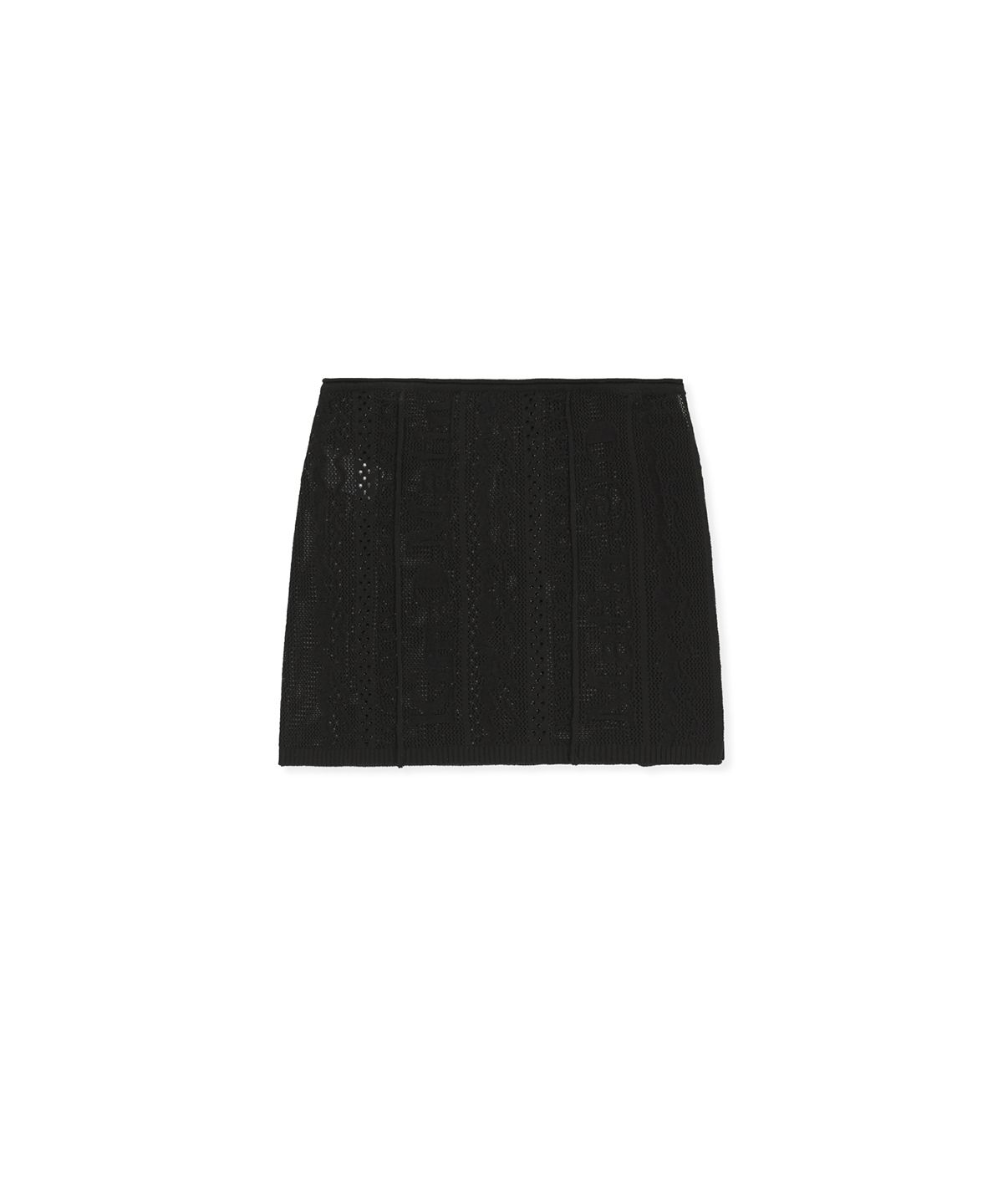 마뗑킴(MATIN KIM) MESH LOGO WRAP MINI SKIRT IN BLACK