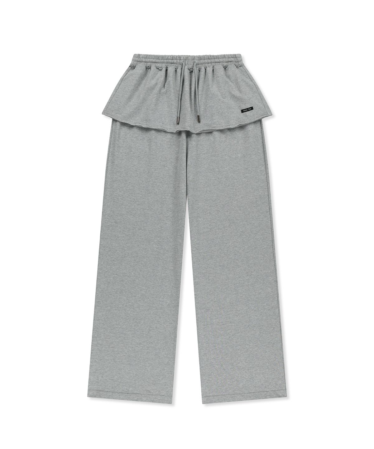 마뗑킴(MATIN KIM) LAYERED SKIRT JERSEY PANTS IN GREY
