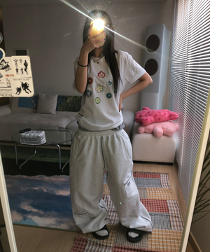 JUJU 오버핏 반팔티