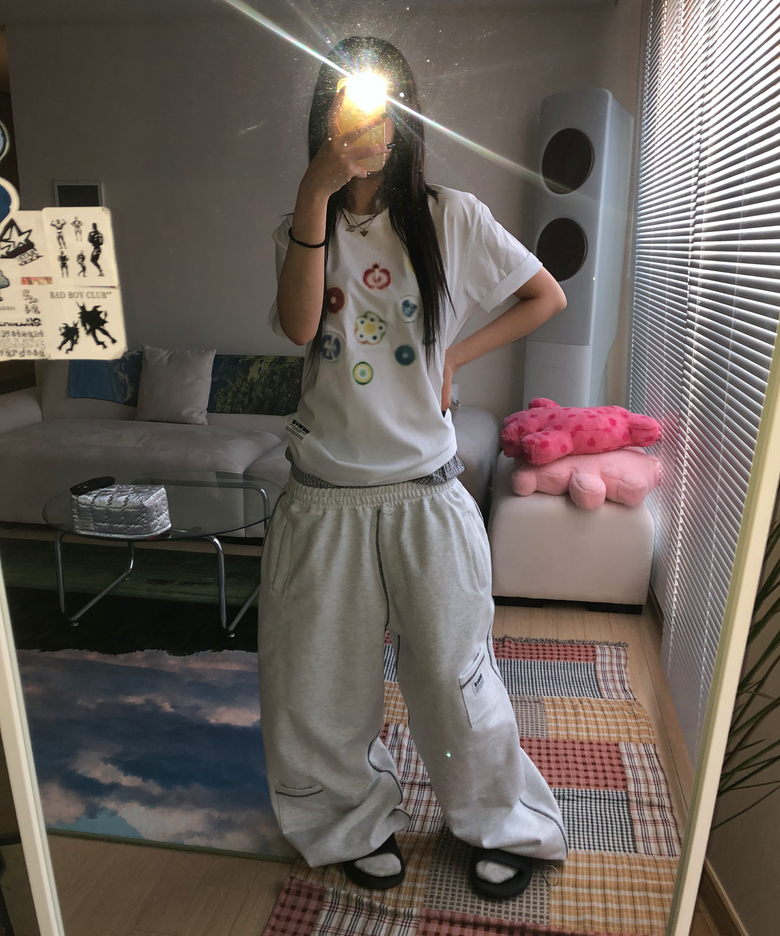 JUJU 오버핏 반팔티