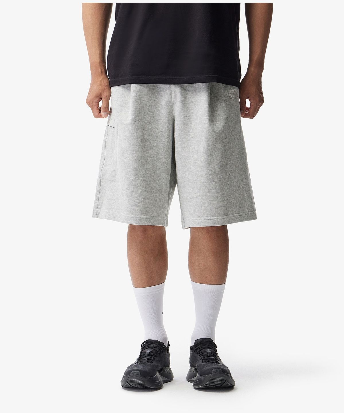 노스페이스(THE NORTH FACE) NS6KS01A 남성 코어 쇼츠 MELANGE GREY