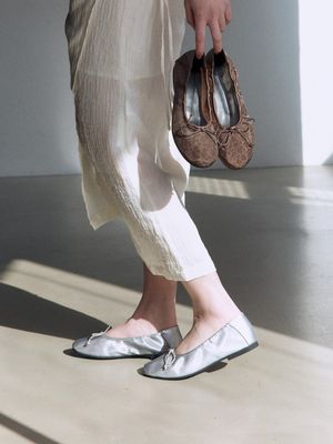 EO2609 메쉬 리본 플랫(2컬러)