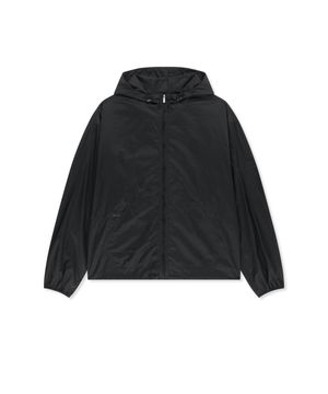 BACK LOGO HOODY WINDBREAKER FOR MEN IN CHARCOAL