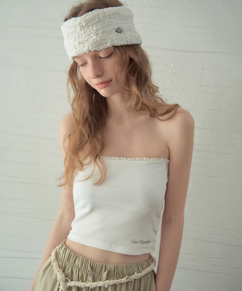 Lace tube top_White(O25-TP08)