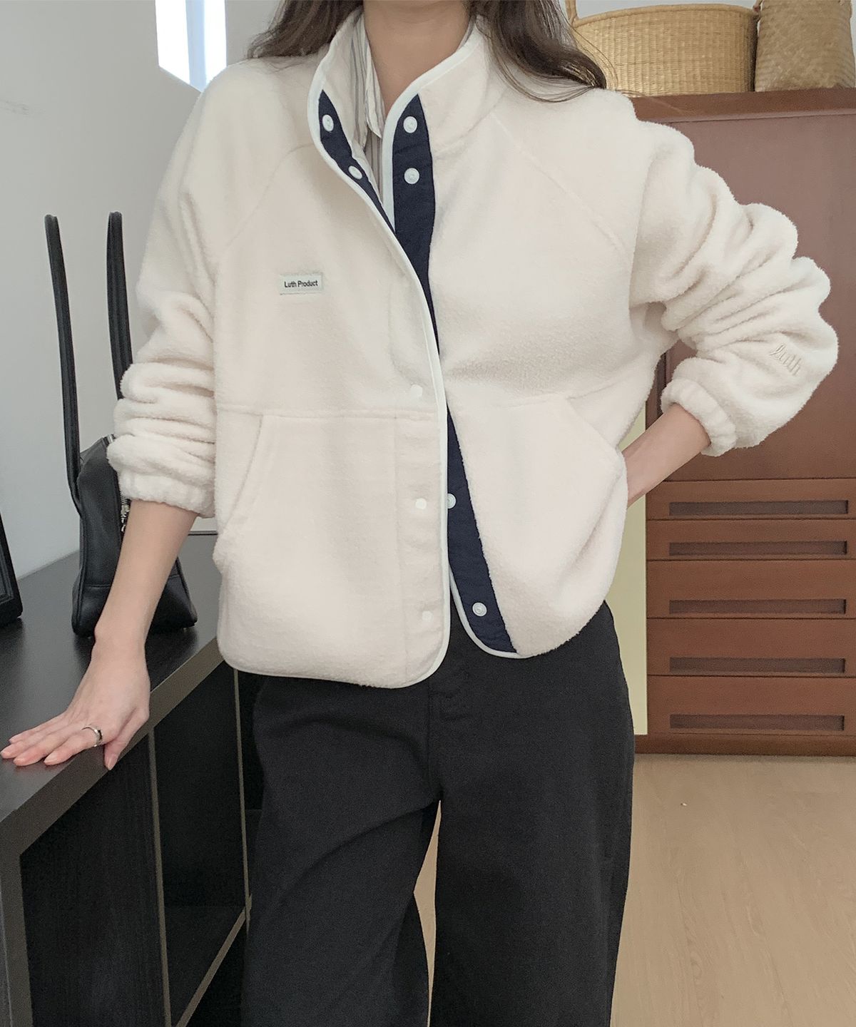 루스프로덕트(LUTHPRODUCT) Dumble Fleece Button-up Jacket(버튼업자켓)  _ CREAM