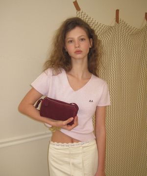 Kelly suede bag - Burgundy