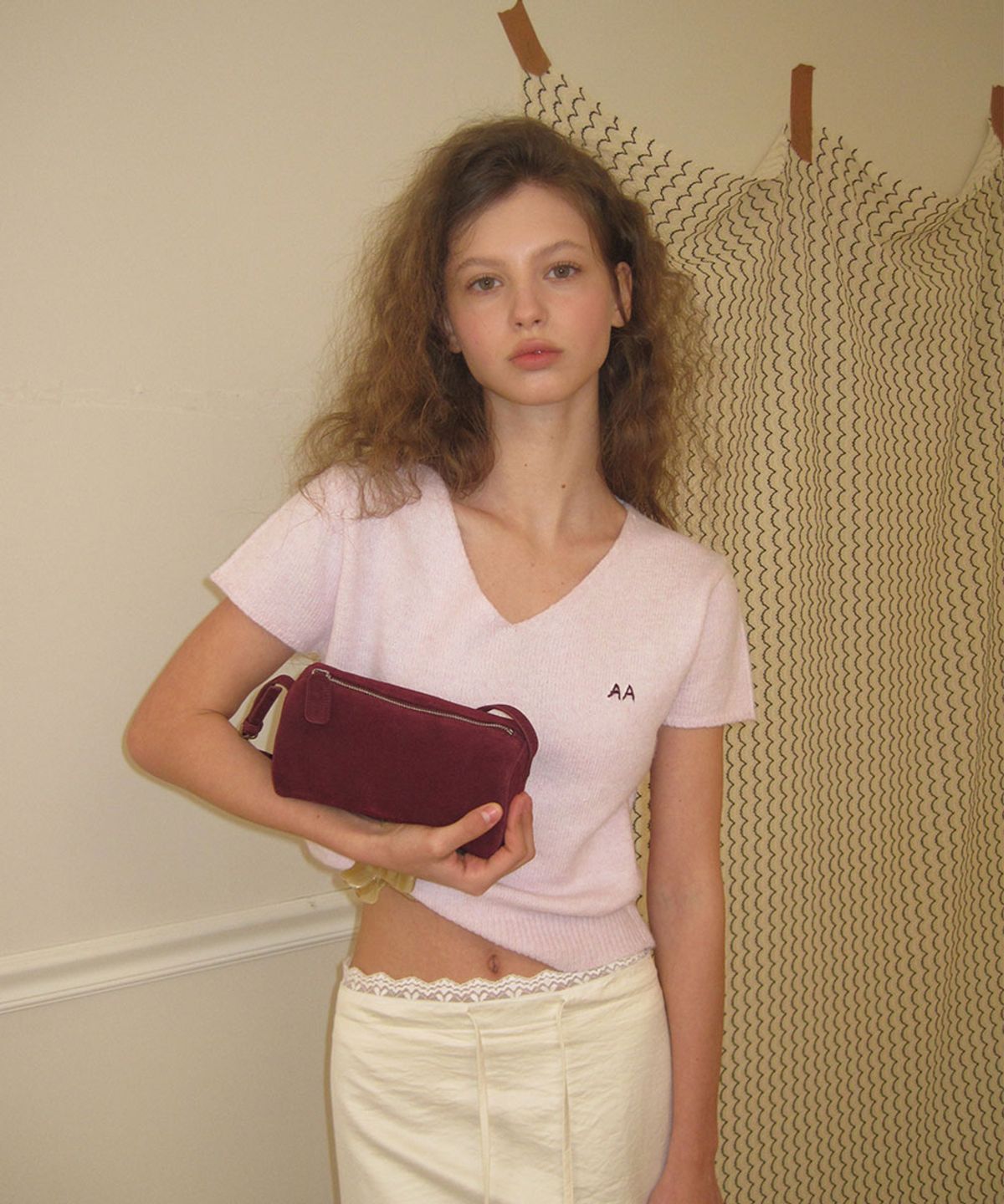 어패럴아카이브(APPAREL ARCHIVE) Kelly suede bag - Burgundy