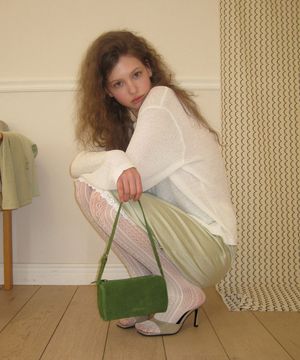 Kelly suede bag - Olive