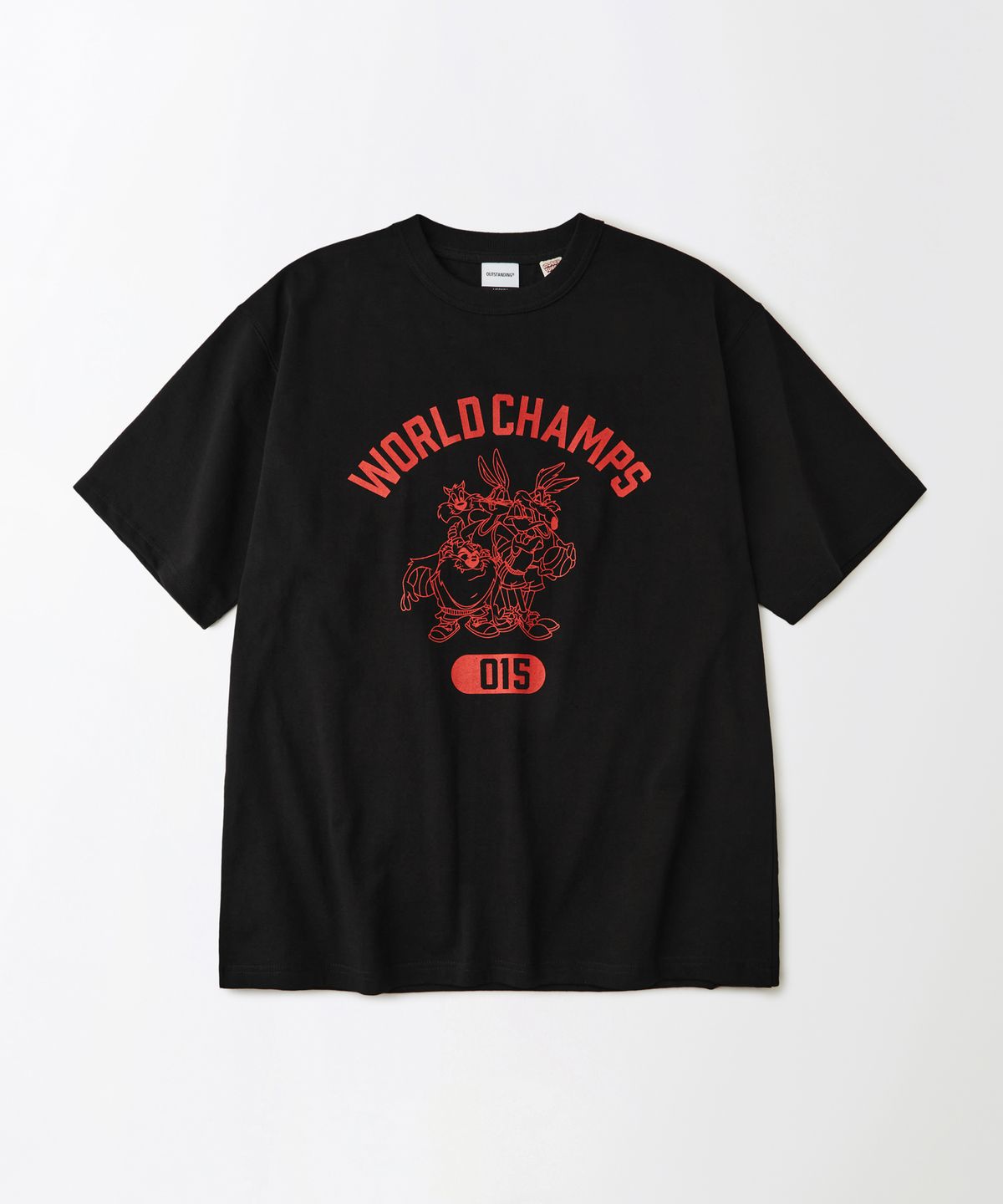 아웃스탠딩(OUTSTANDING) [LOONEY TUNES] HALF SLEEVE TEE(WORLD CHAMPS)_BLACK