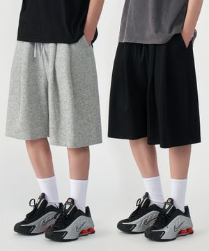 [2PACK]버뮤다 투턱 와이드 밴딩 트레이닝 팬츠 2COLOR