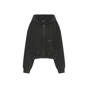 우먼스 워시드 후드집업 블랙 SDFMZAQ08BLK