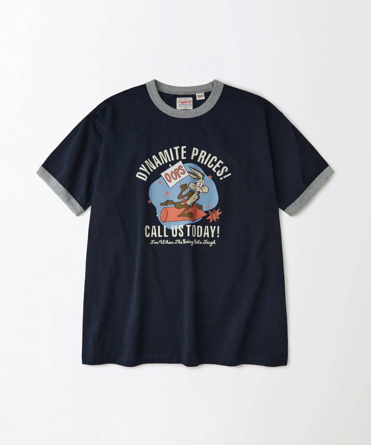 아웃스탠딩(OUTSTANDING) [LOONEY TUNES] HALF SLEEVE TEE(DYNAMITE PRICES)_NAVY