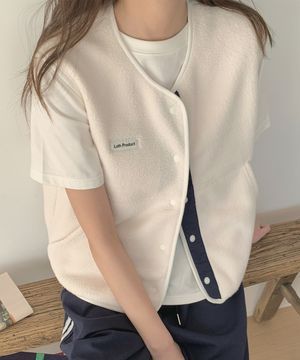 Dumble Fleece Vest(베스트) _ CREAM
