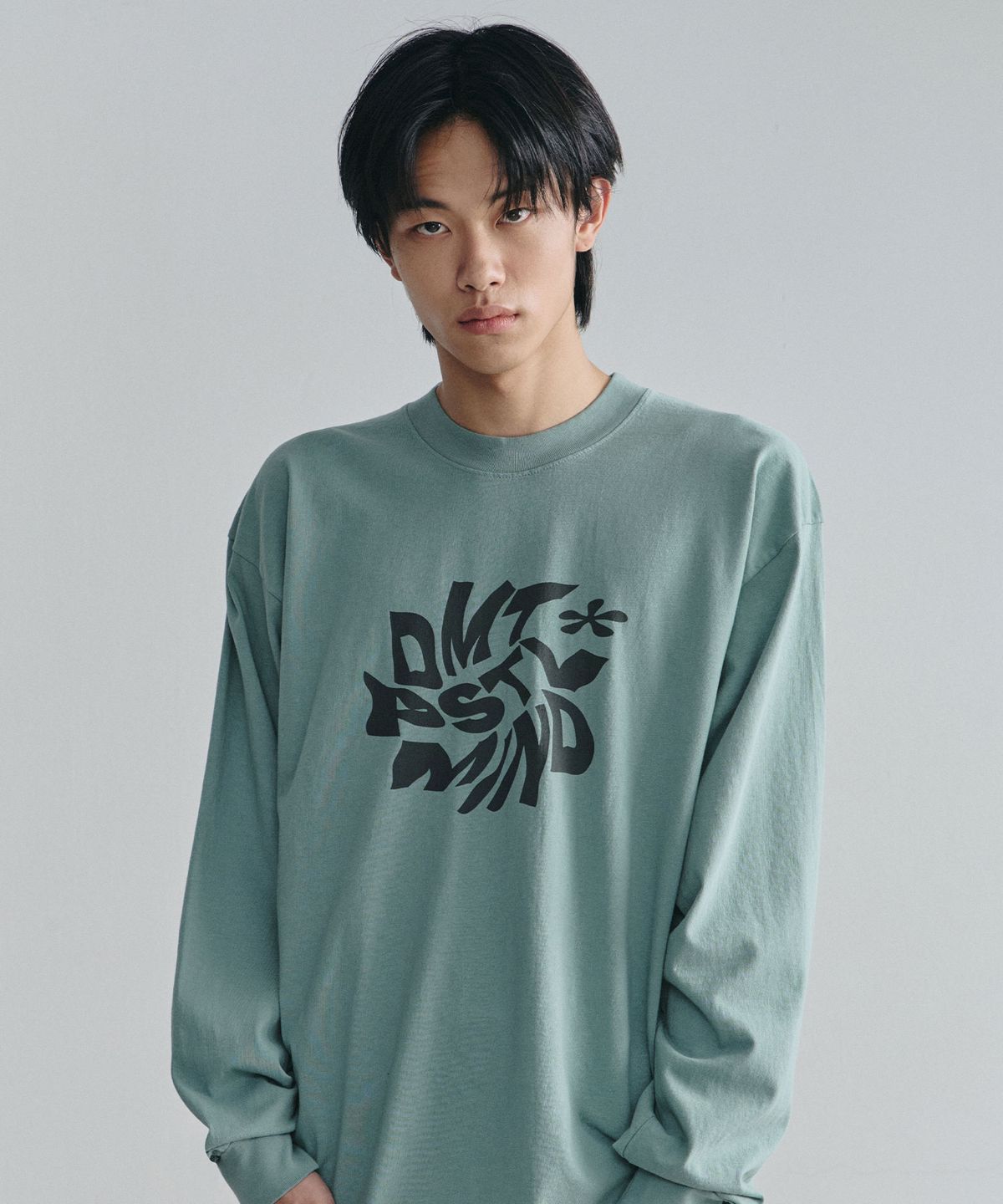 디미토(DIMITO) DMT SPIRAL LSV GD 6.5OZ TEE ATLANTIC GREEN