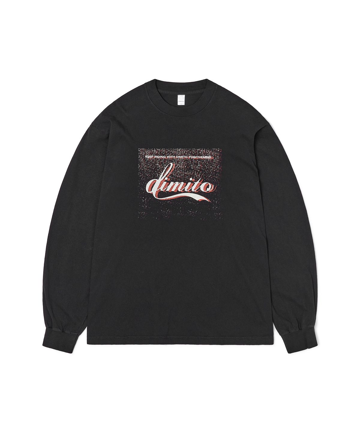 디미토(DIMITO) DMT VINTAGE SCRIPT LSV GD 6.5OZ TEE BLACK