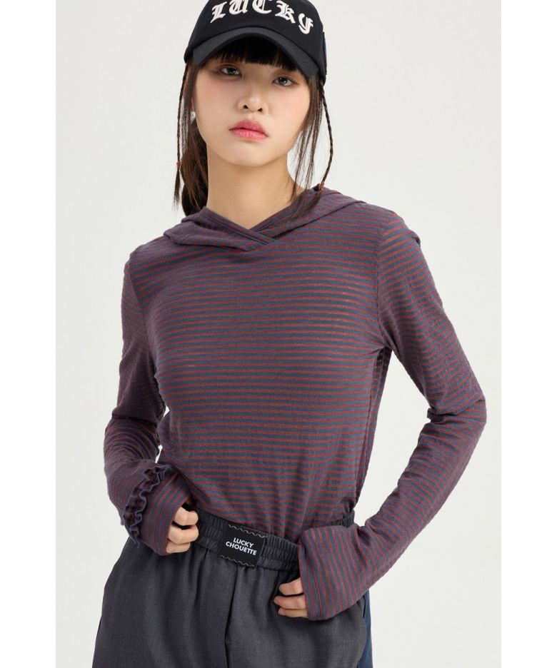 Slim-fit Hood T-shirt LFTAX25455BRX