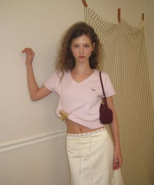 Rony half v knit - Pink