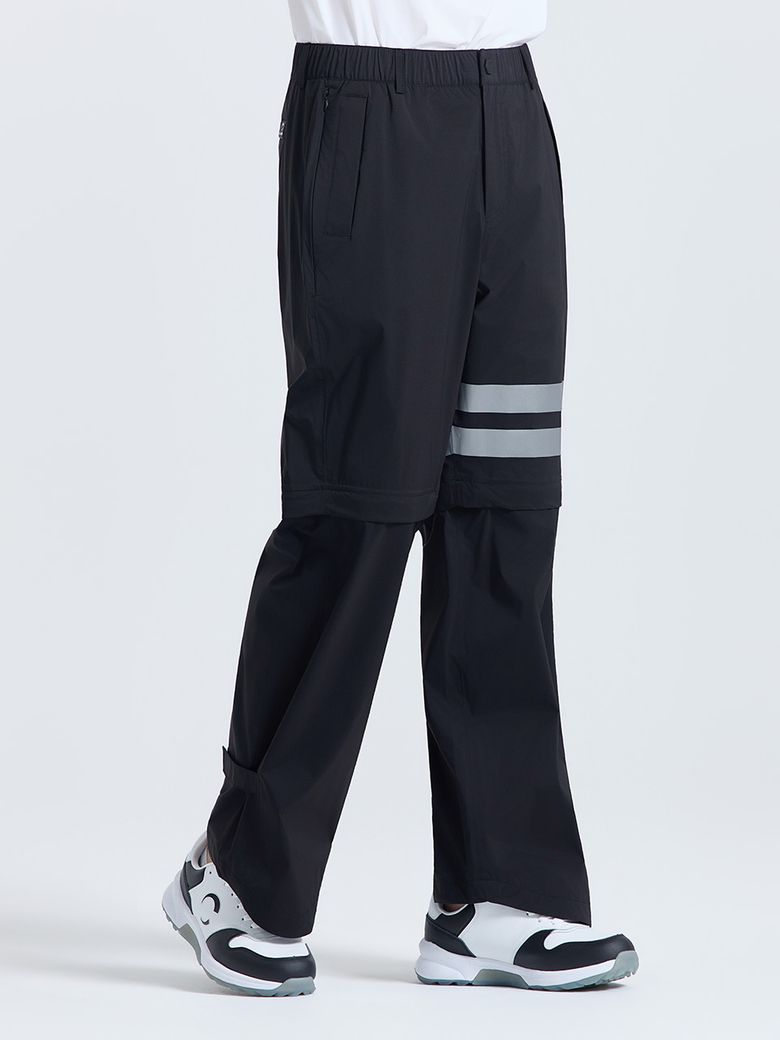 남성 레인쉴드 2WAY 밑단 탈부착 레인 팬츠 블랙