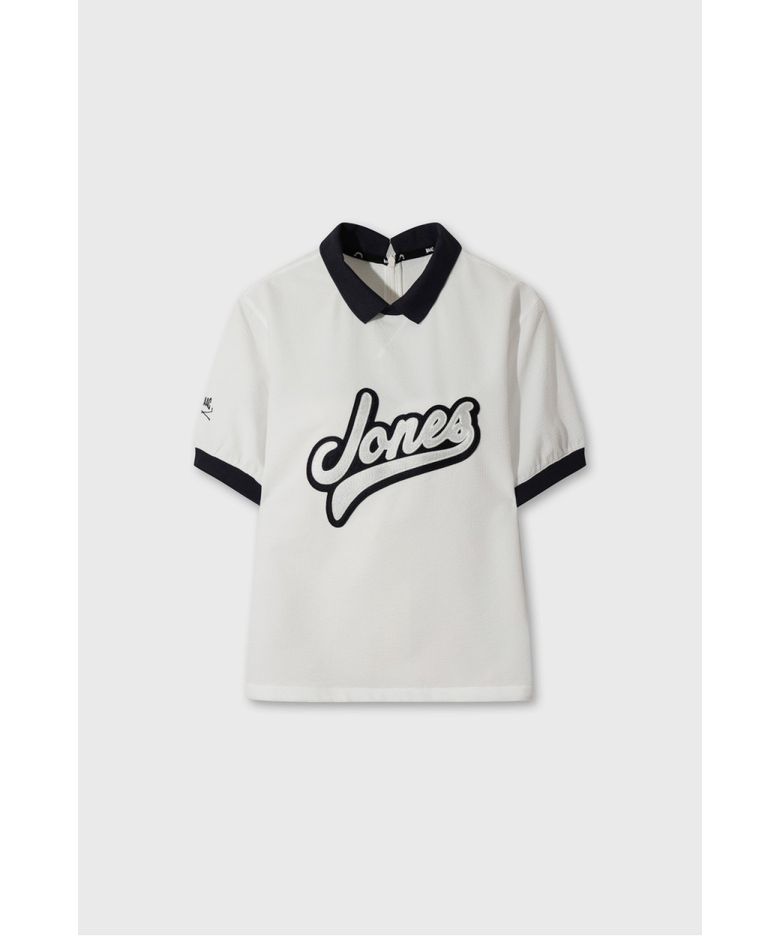 [WAAC X JONES] Women’s Curved Logo Seersucker Pullover WWTCM26470WHX