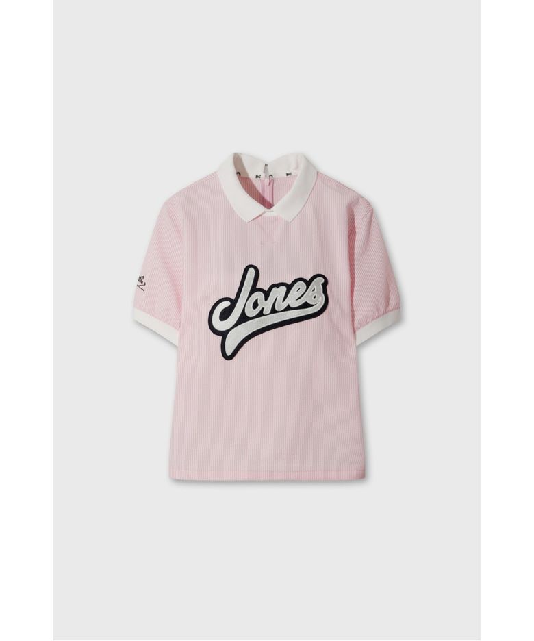 [WAAC X JONES] Women’s Curved Logo Seersucker Pullover WWTCM26470PIL