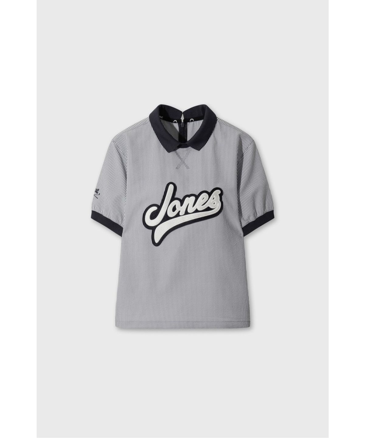 왁(WAAC) [WAAC X JONES] Women’s Curved Logo Seersucker Pullover WWTCM26470NYX