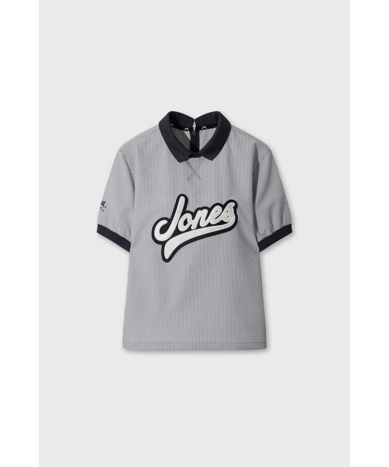 [WAAC X JONES] Women’s Curved Logo Seersucker Pullover WWTCM26470NYX