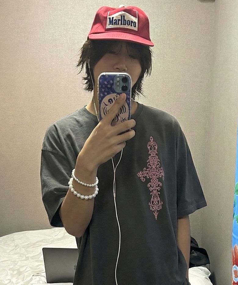 [UNISEX]SIM CROSS 반팔티_CHARCOAL