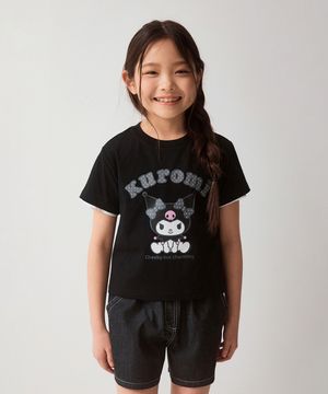 [키즈] (산리오캐릭터즈) 반팔 데님 상하세트(BLACK)_SPSMG25KU3