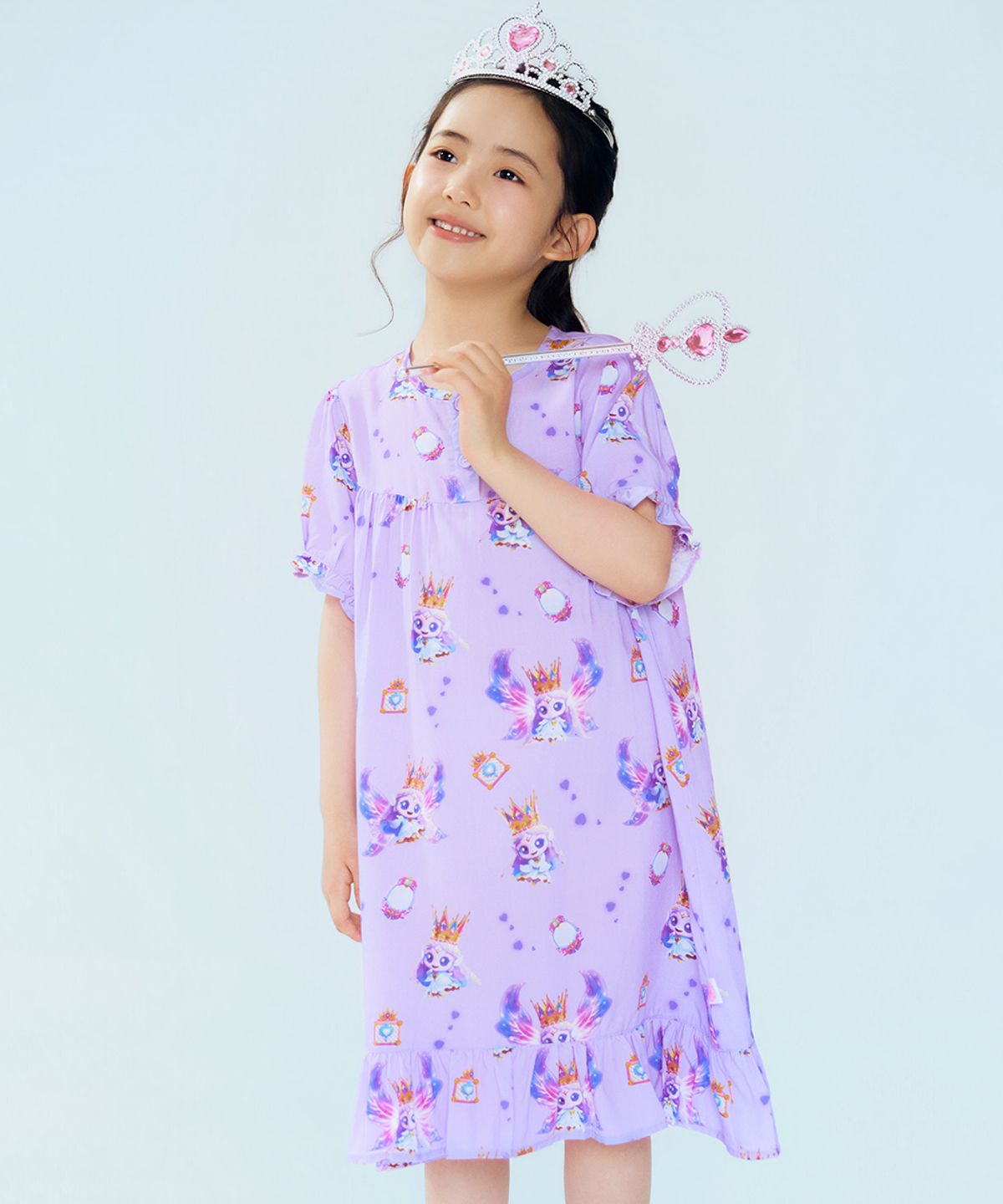 스파오 키즈(SPAO KIDS) [키즈] (캐치티니핑6) 반팔 원피스 파자마(LIGHT VIOLET)_SPPPG37KG1