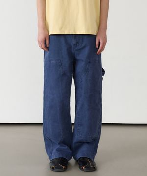 washed carpenter pants (blue)