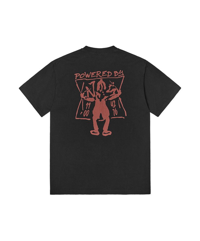 POWERED BY NSS SSV GD 6.5OZ TEE BLACK