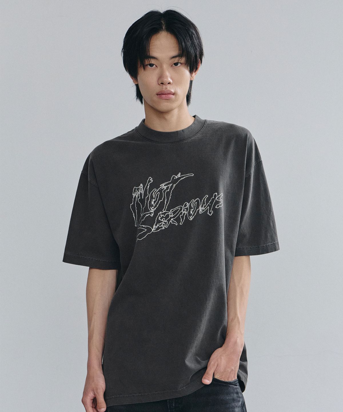 디미토(DIMITO) NSS RUDE SSV GD 6.5OZ TEE VINTAGE BLACK